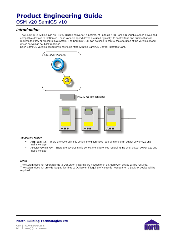 Preview thumbnail of page 1 of the SamiGS Engineering Guide PDF document.